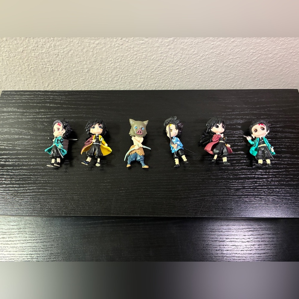 Demon Slayer PVC Miniature Action Figures 6 Piece Set Anime